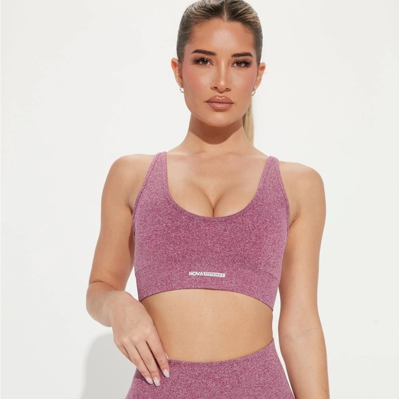 Fashion Nova Tops - NWT Fashion Nova Plum Vital Goddess Sports Bra in Infinity Seamless